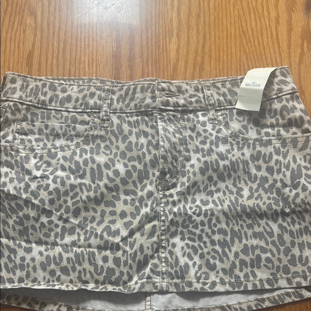 Hollister Leopard Print Mini Skirt